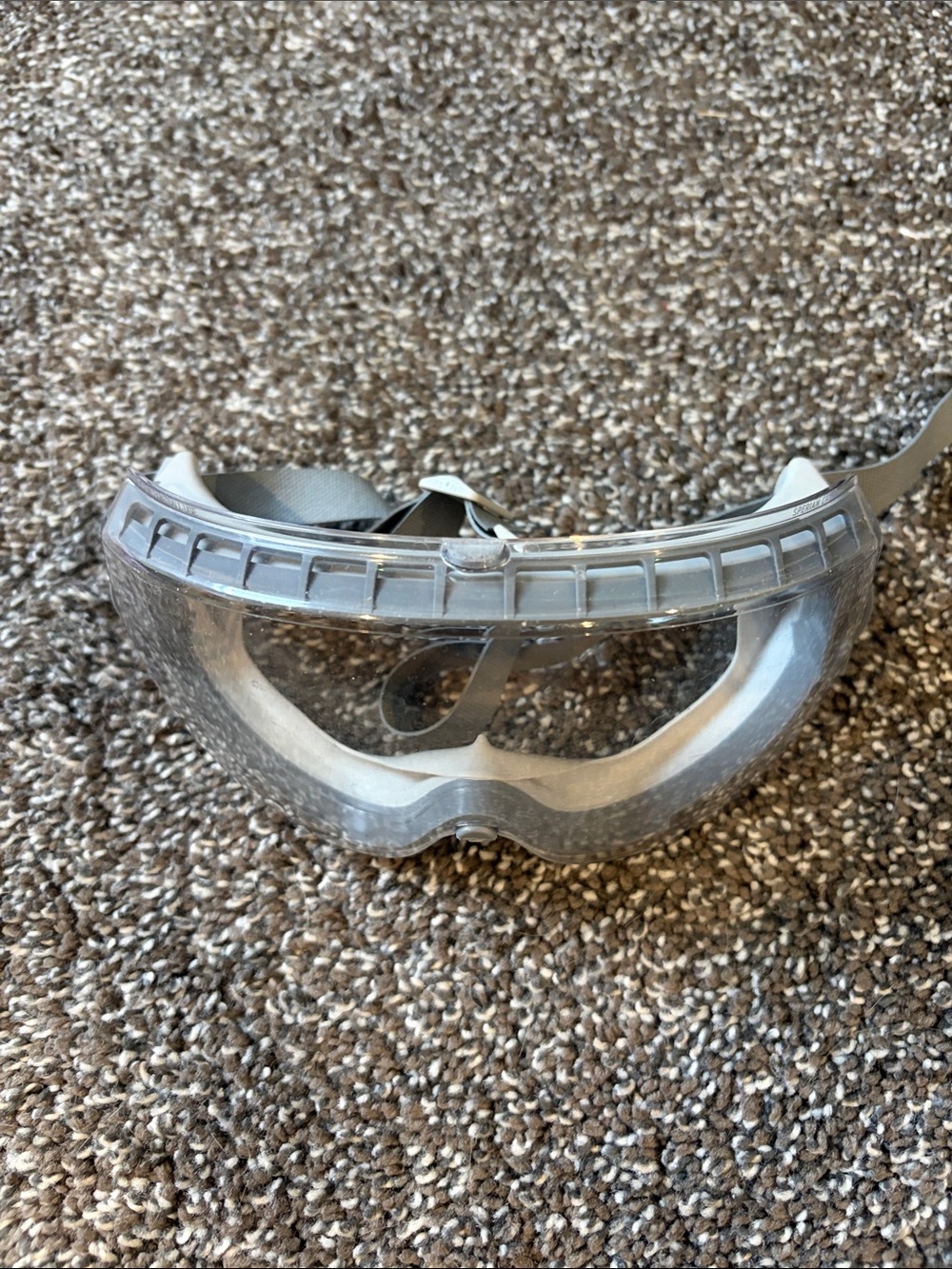 Clear Safety lab Goggles with Gray Strap - Protective Eye Wear